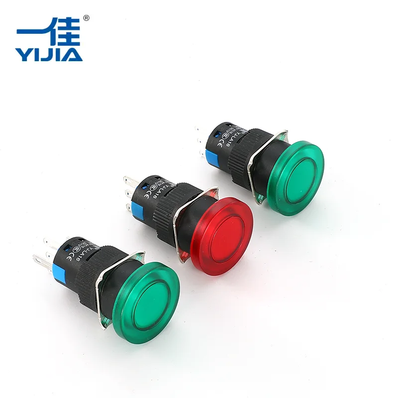 ప్రకాశవంతమైన పుట్టగొడుగు హెడ్ పుష్ బటన్ ప్రకాశవంతమైన పుట్టగొడుగు హెడ్ పుష్ బటన్