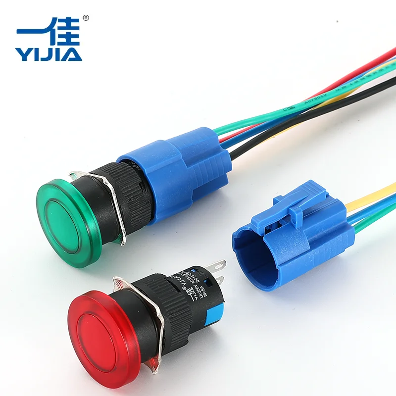 ప్రకాశవంతమైన పుట్టగొడుగు హెడ్ పుష్ బటన్