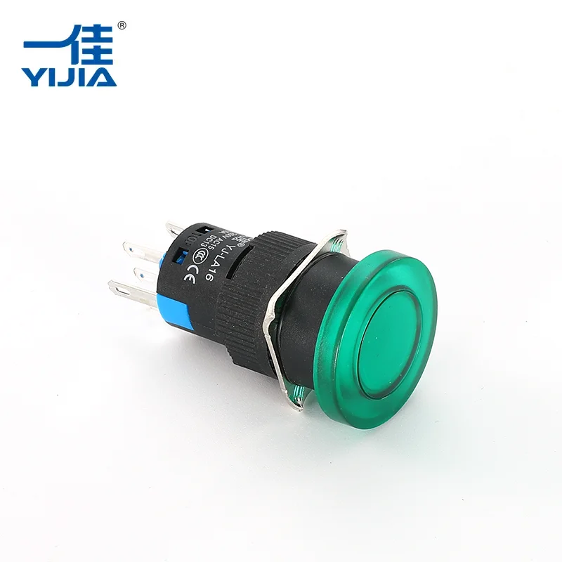 ప్రకాశవంతమైన పుట్టగొడుగు హెడ్ పుష్ బటన్